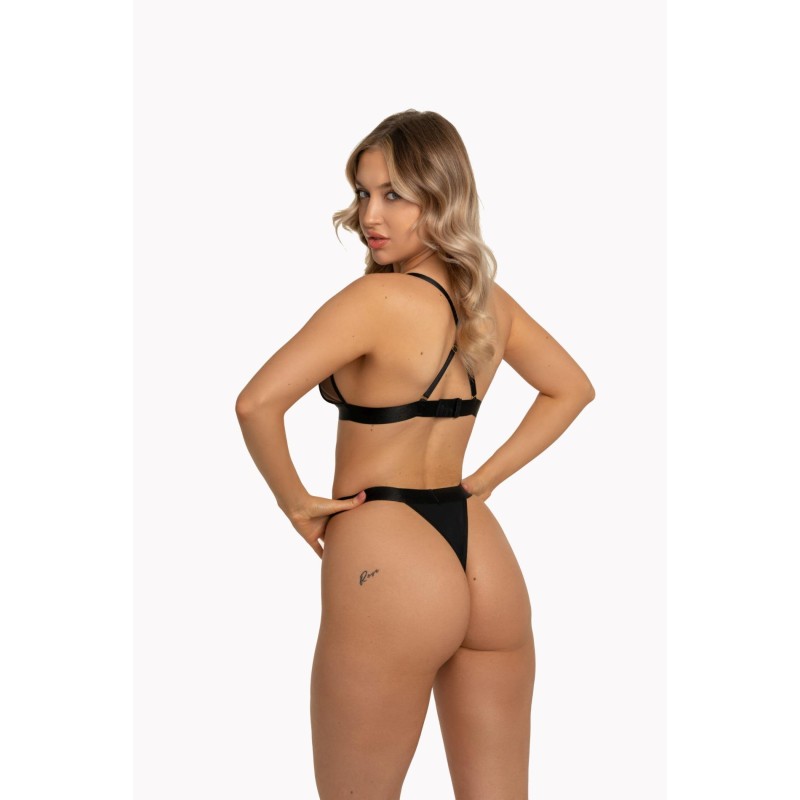 MAURA SET BLACK BRA+THONG S/M